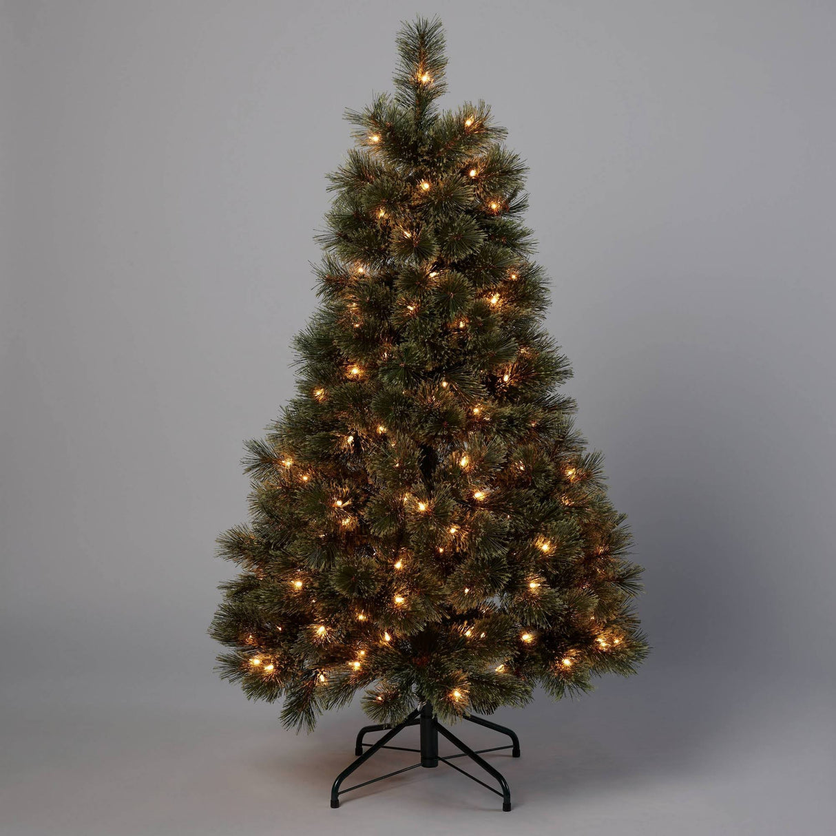 4.5' Pre-Lit Virginia Pine Artificial Christmas Tree Clear Lights - Wondershop