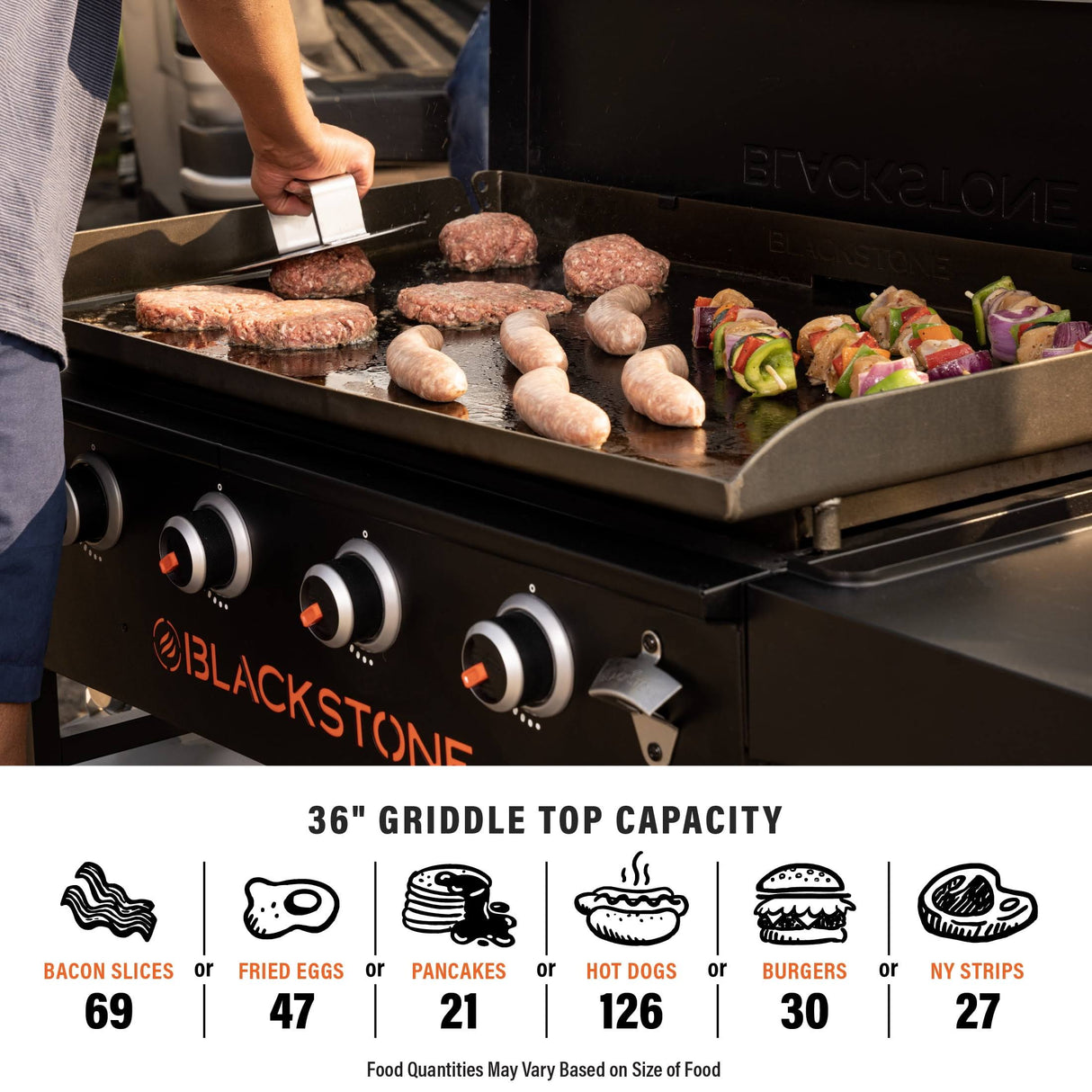 Blackstone 4 Burner 36" Griddle Cooking Station with Hard Cover