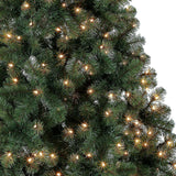 Holiday Time Pre-Lit 6.5' Madison Pine Green Artificial Christmas Tree, Clear-Lights