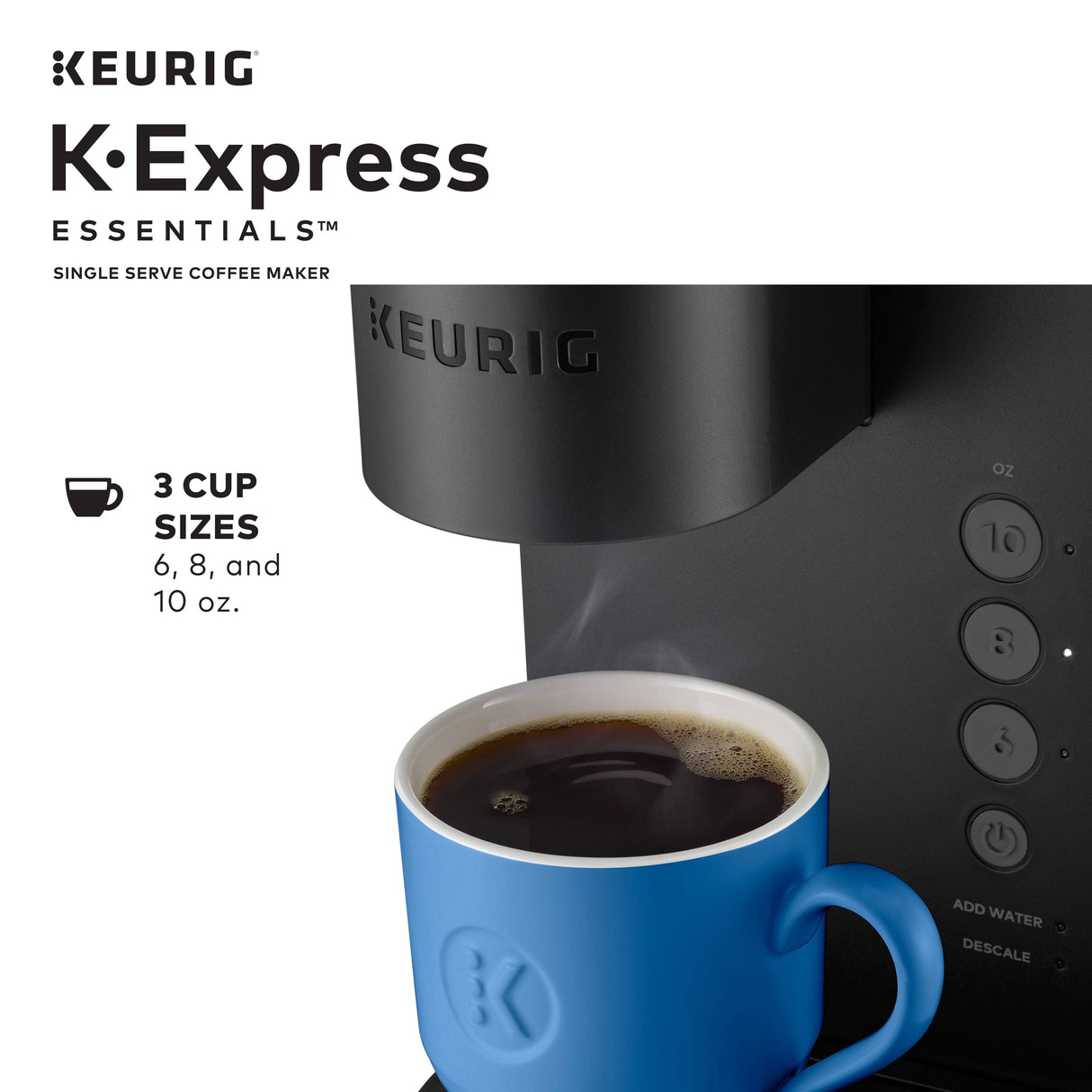 Keurig K-Express Essentials Black Single Serve K-Cup Pod Coffee Maker