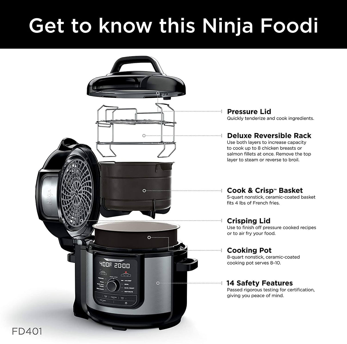Ninja Foodi 8qt. 9-in-1 Deluxe XL Pressure Cooker & Air Fryer