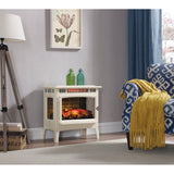 Duraflame 3D Cream Infrared Electric Fireplace Stove with Remote Control